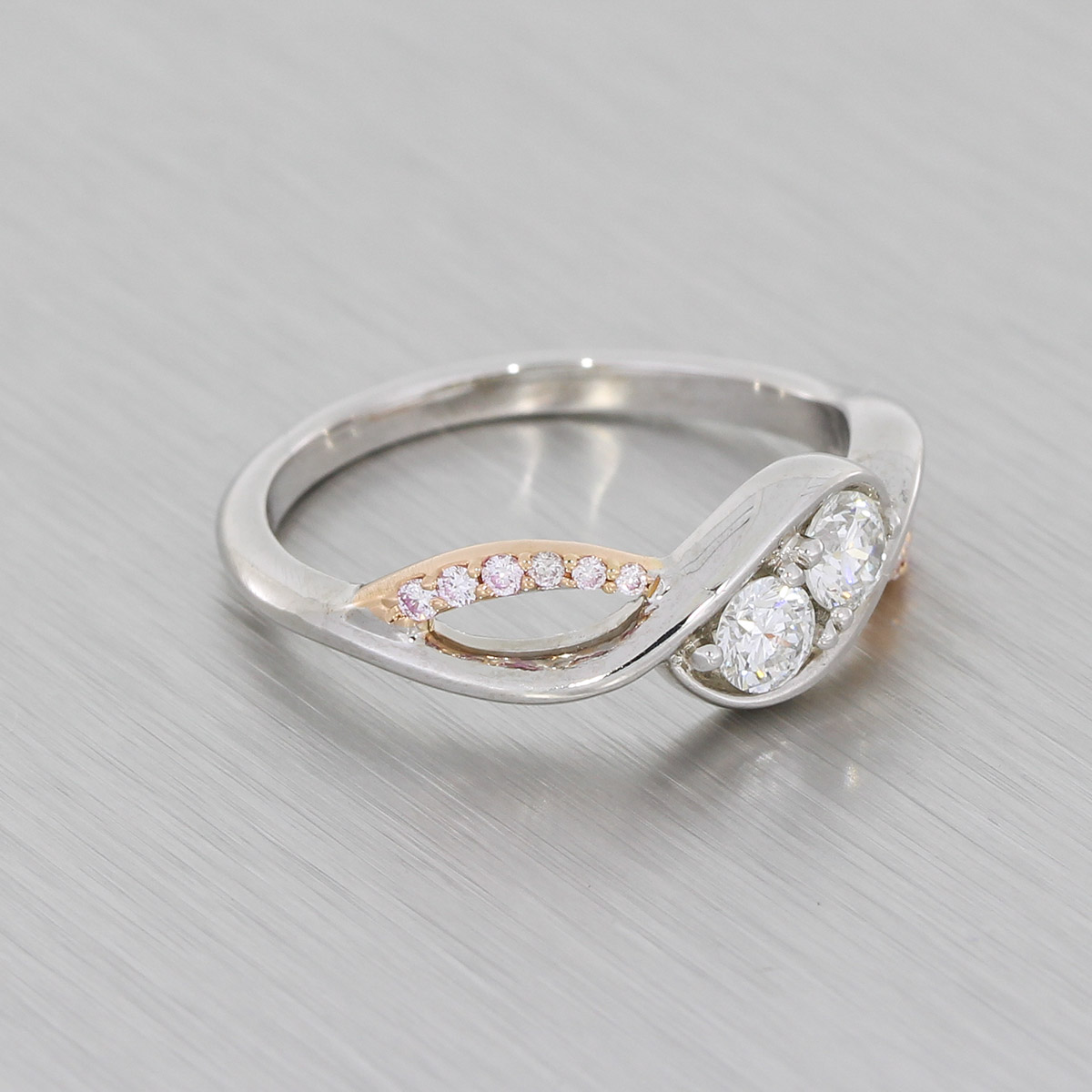 Two-Stone Diamond Asymmetric Engagement Ring - Portfolio - Durham Rose